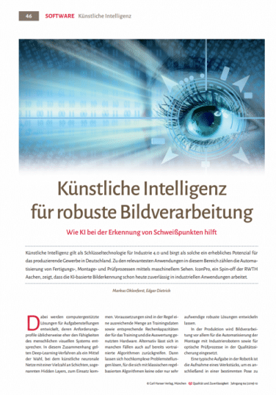 Paper: Machine Vision for <br>Quality Assurance